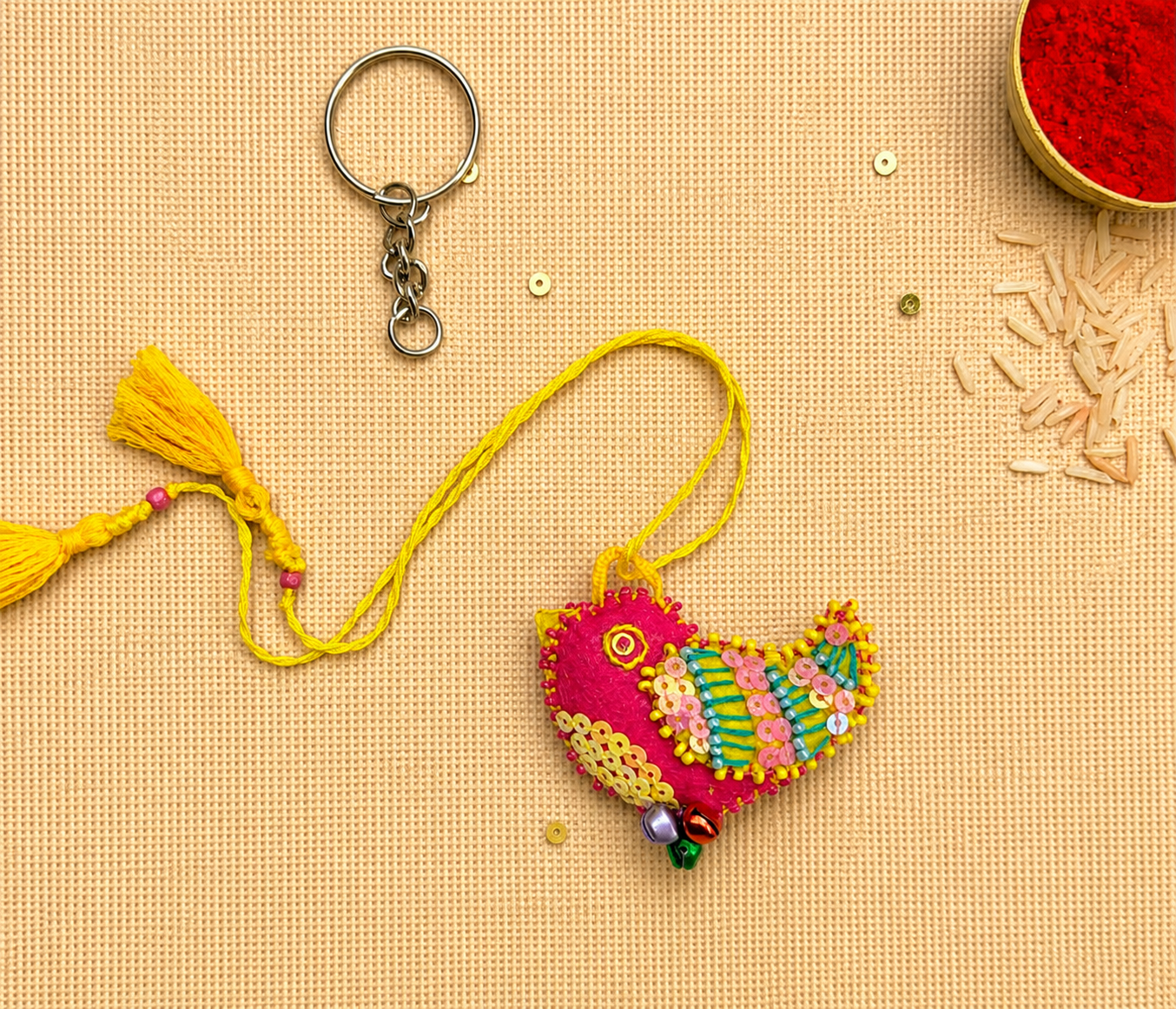 Hand embroidered Little Bird Lumba-Pink
