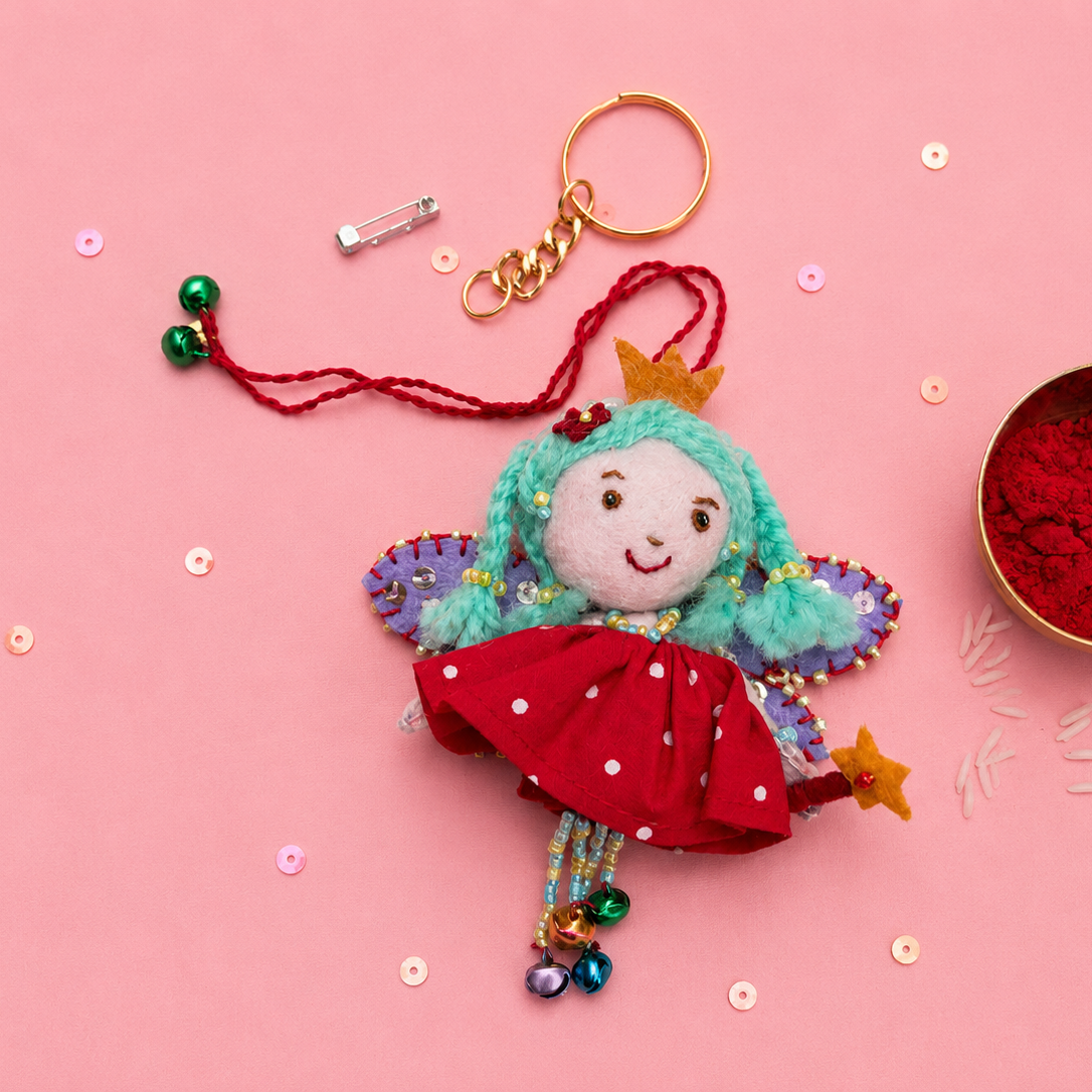 Hand embroidered Fairy Princess Lumba-Red