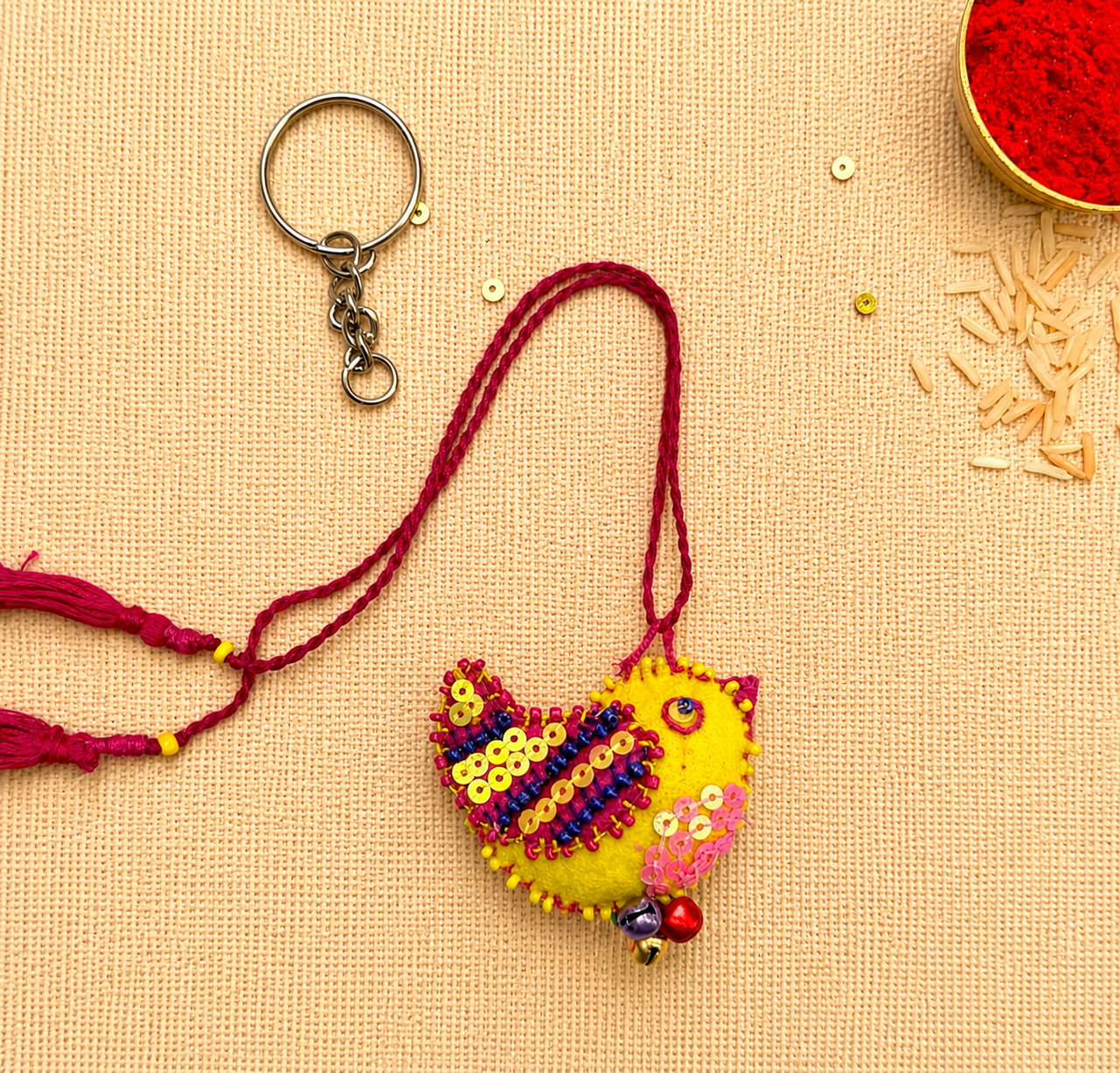 Hand embroidered Little Bird Lumba-Yellow