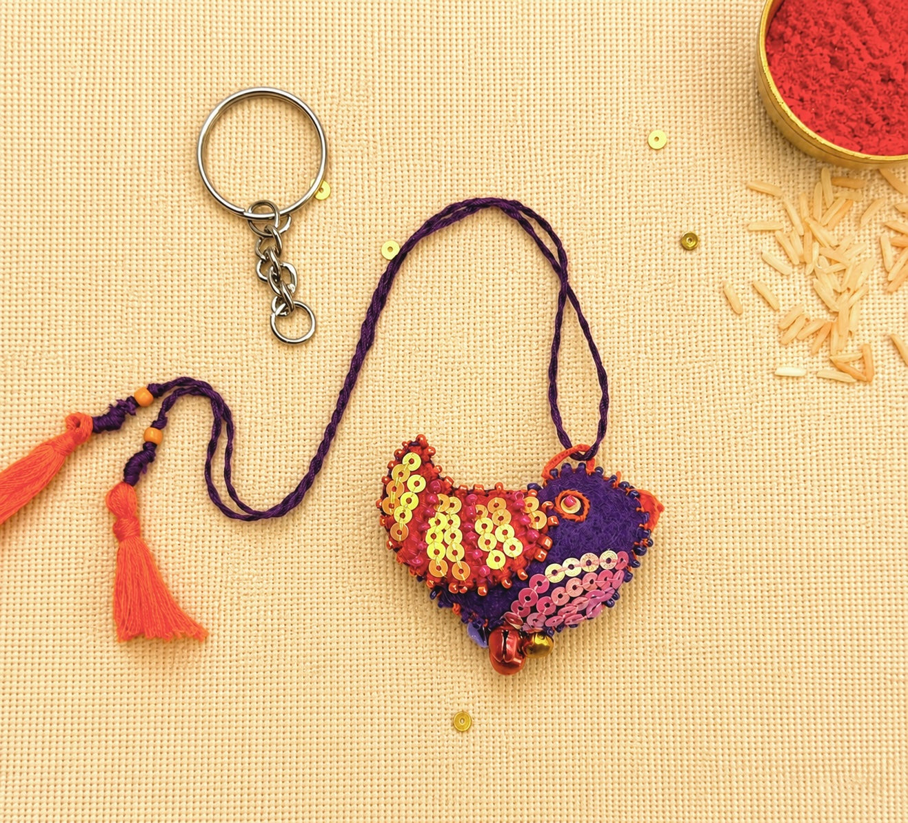 Hand embroidered Little Bird Lumba-Purple