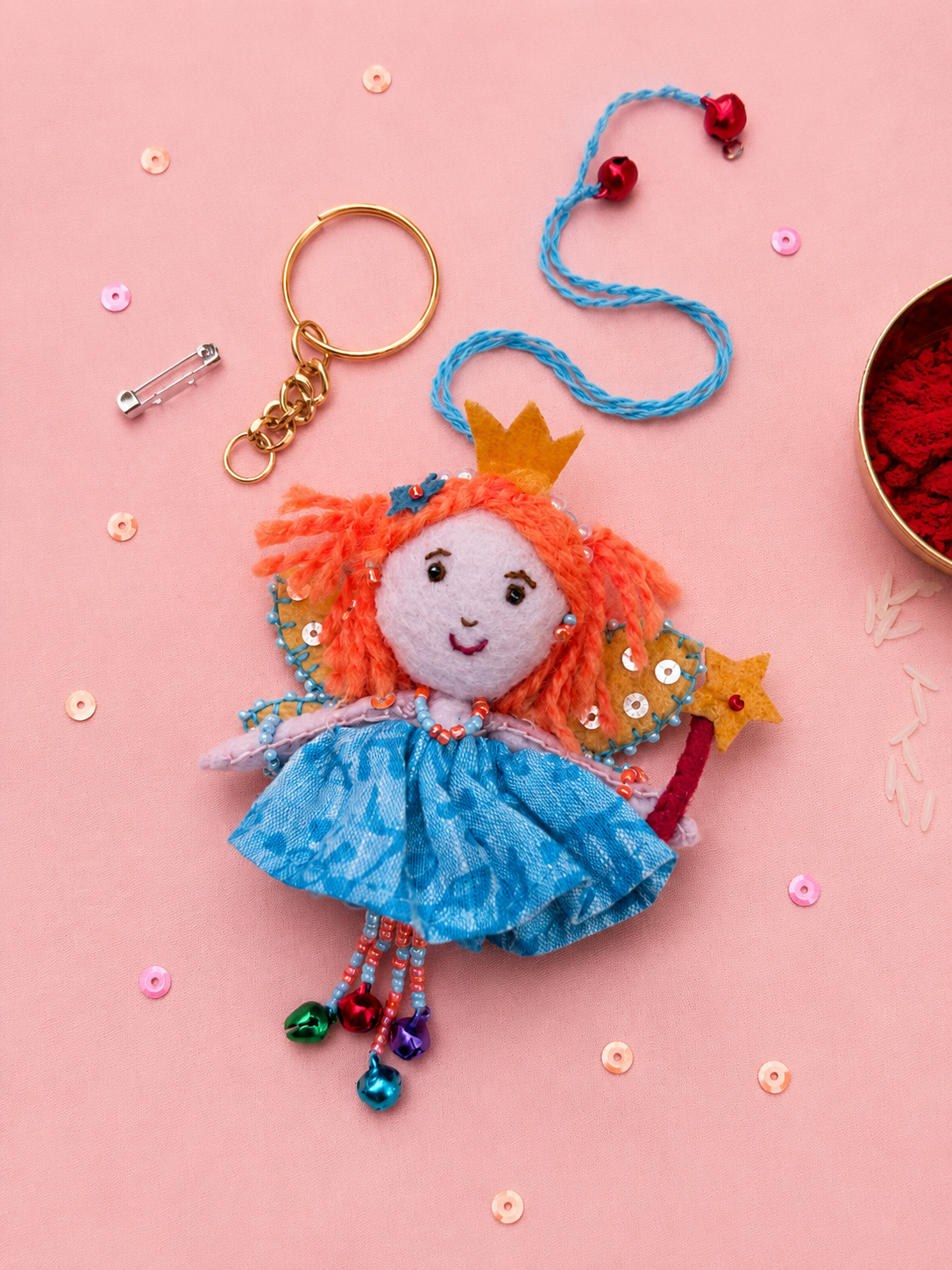 Hand embroidered Fairy Princess Lumba-Blue