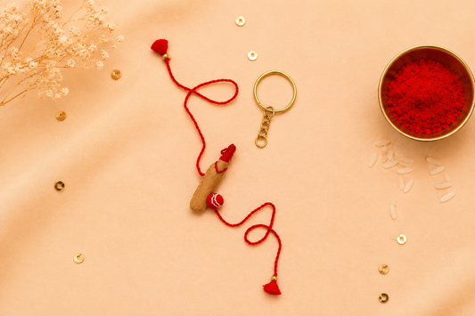 Hand embroidered Bat n Ball Rakhi
