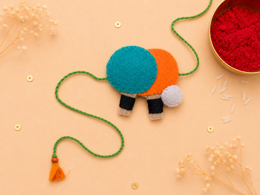 Hand Embroidered TT Racket rakhi