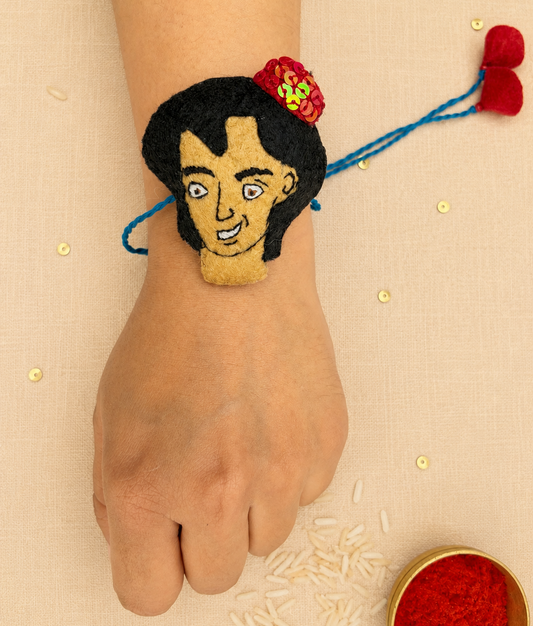 Hand embroidered Aladdin Rakhi