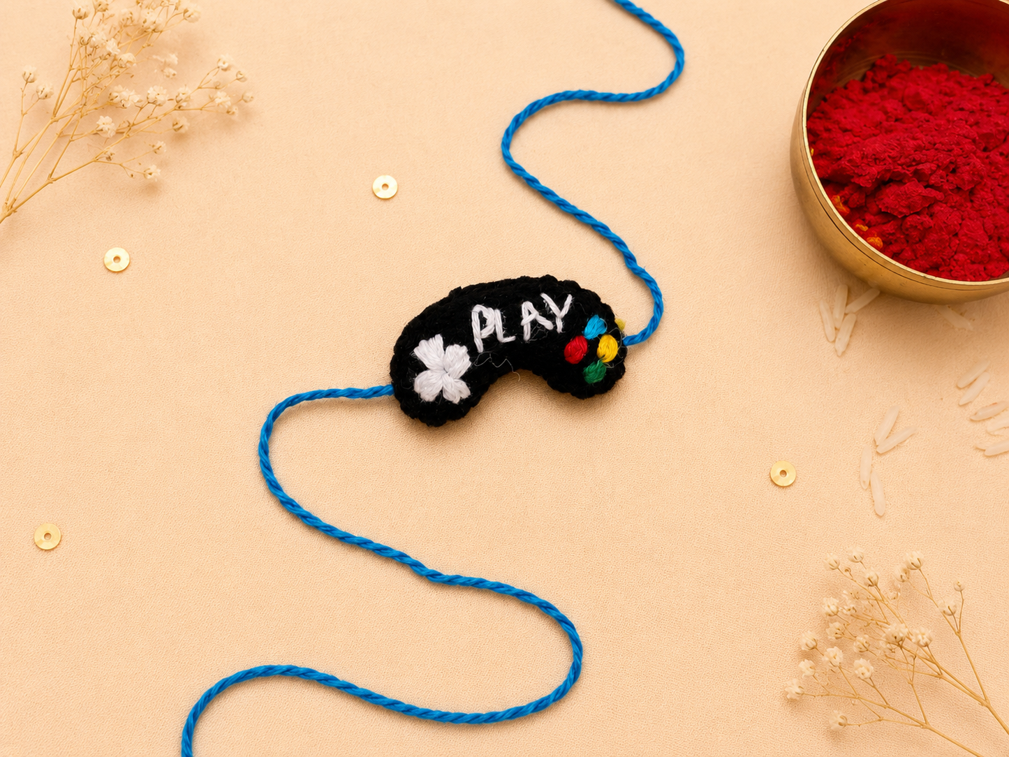 Hand embroidered Game Console
