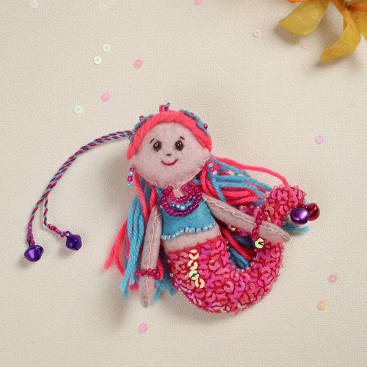 Hand embroidered Mermaid Lumba-Pink