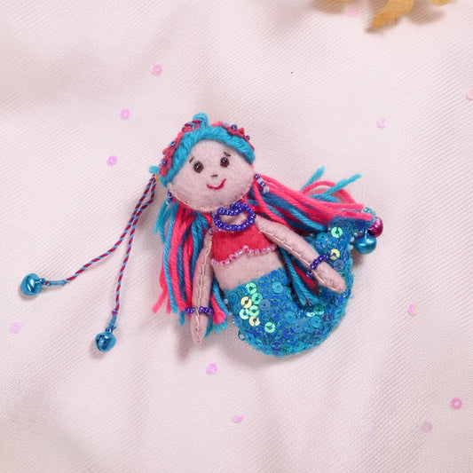 Hand embroidered Mermaid Lumba-Blue