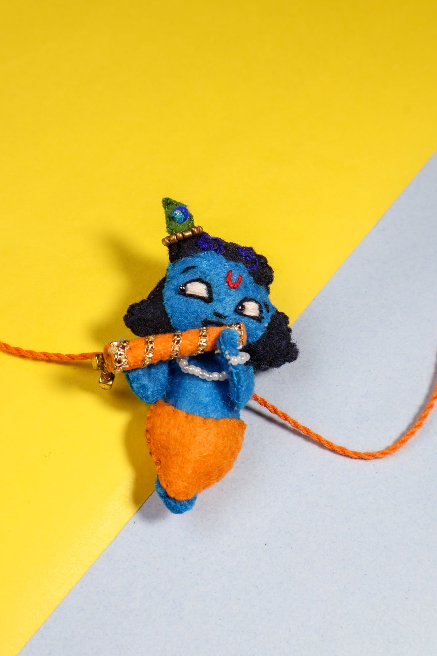 Hand embroidered Kanha Rakhi