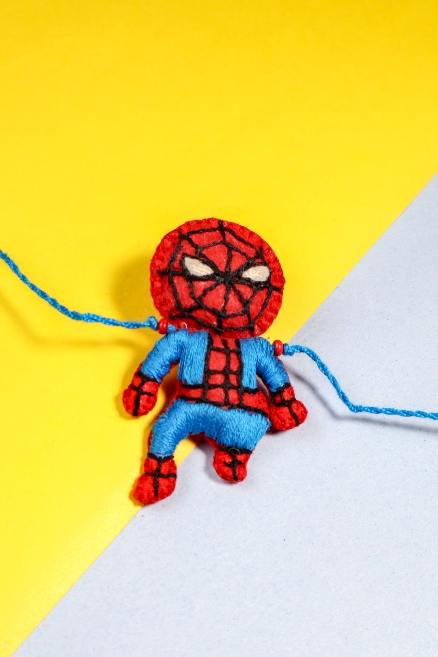Hand embroidered Spiderboy Rakhi