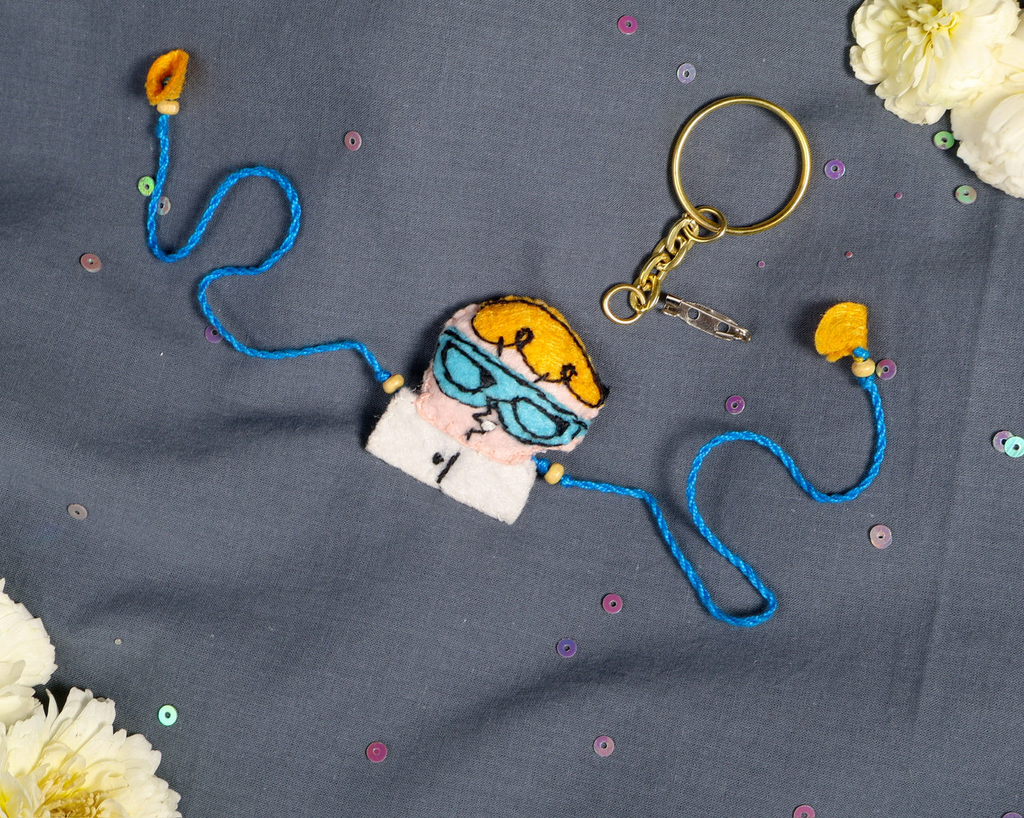 Hand embroidered Dexter Rakhi