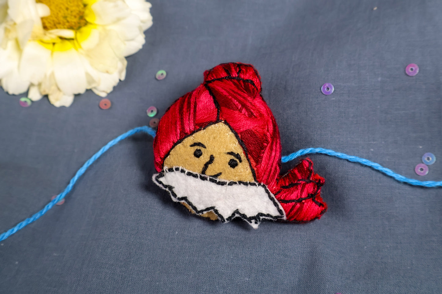 Hand embroidered Chacha Chowdhry Rakhi