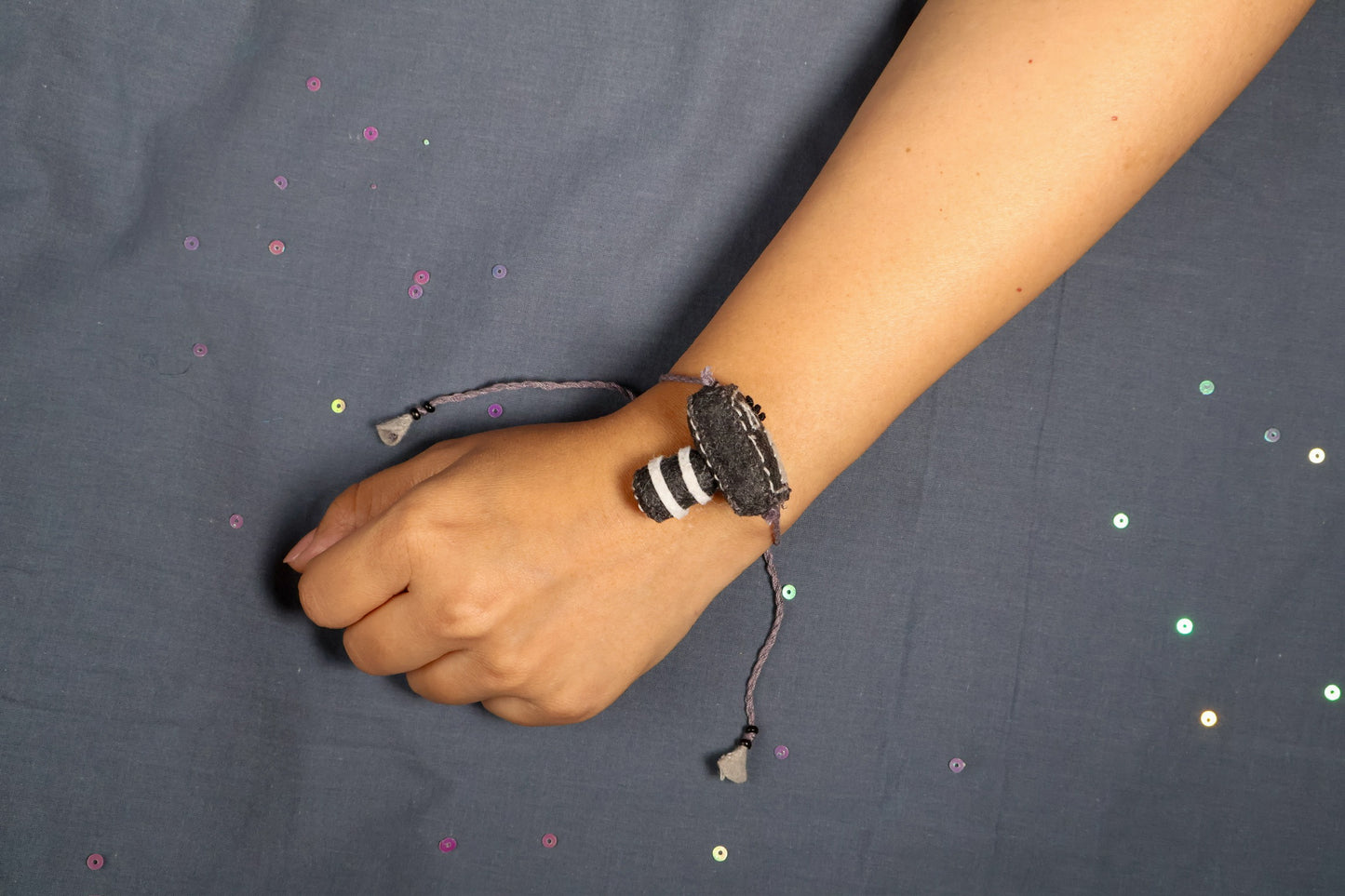 Hand embroidered Camera Rakhi